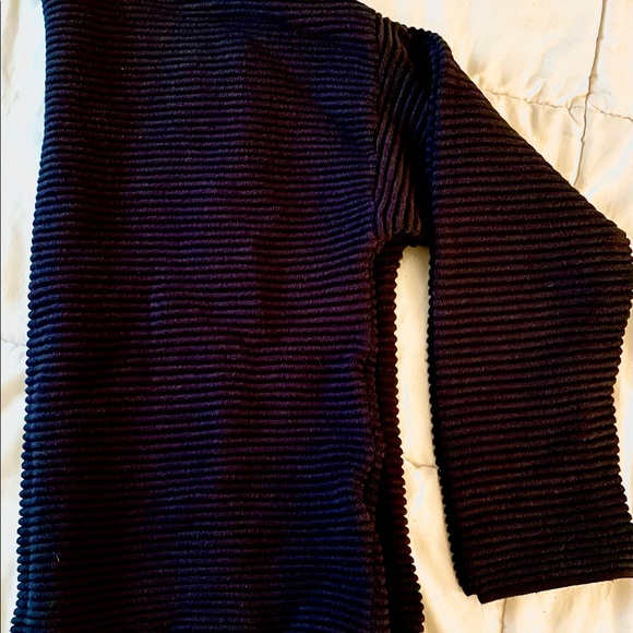 Ribbed Turtle Neck - Blue/Navy - Picture 2 of 2
